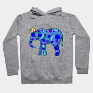 Elephant with Polka Dots and Crown Hoodie